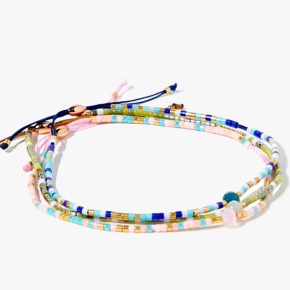 BEADED PULL CHAIN MULTI BRACELET SET OF 3